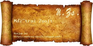 Mátrai Zsolt névjegykártya