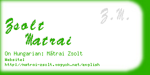 zsolt matrai business card