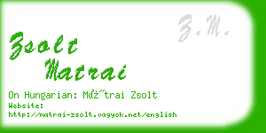 zsolt matrai business card